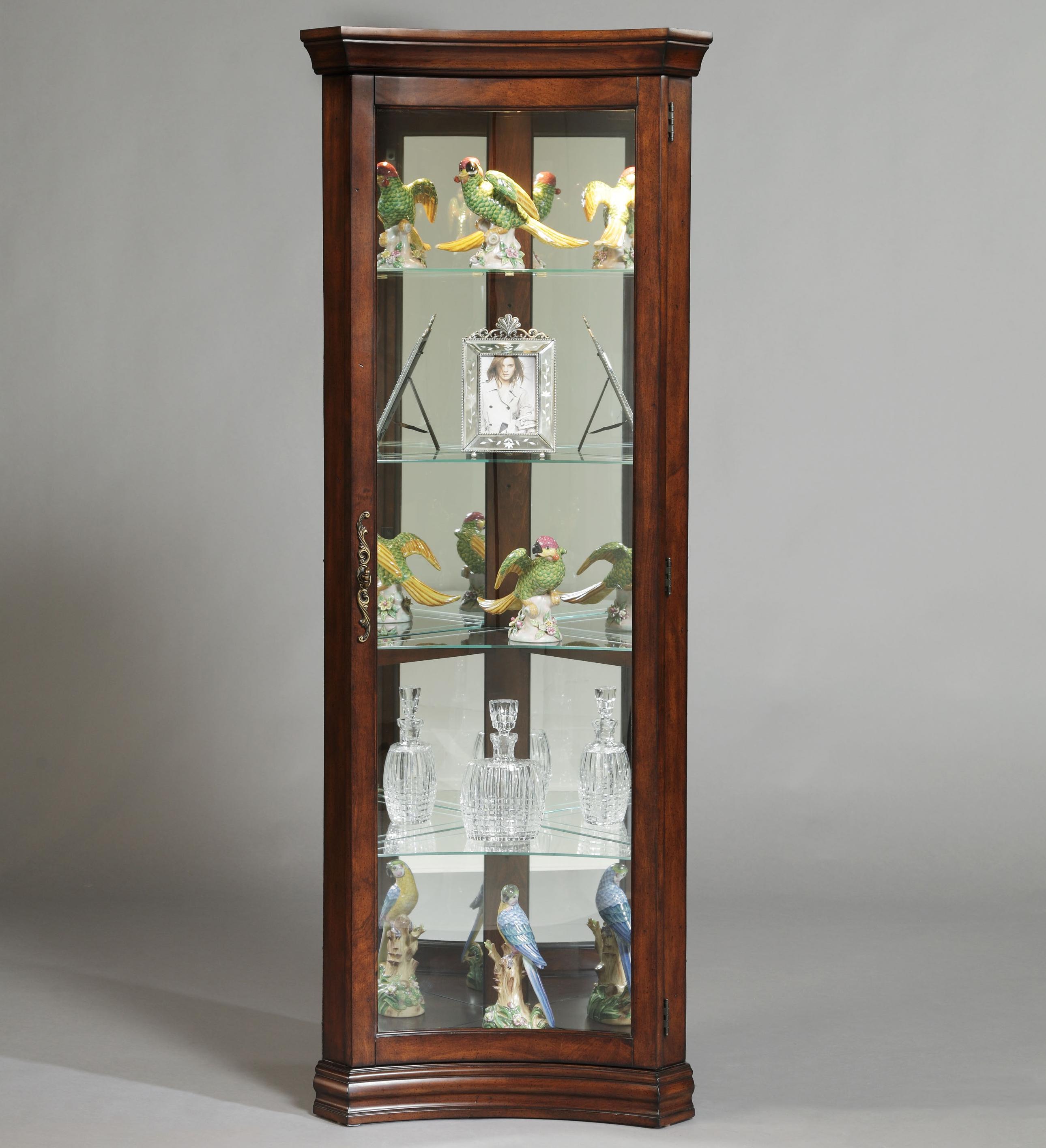 Pulaski Furniture Curios Concave Corner Curio AHFA Curio